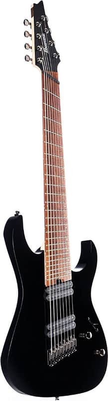 Ibanez Model RGMS8BK Multi Scale 8 String Electric Guitar - Black image 1