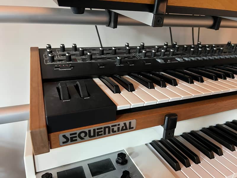Sequential Prophet-6 49-Key 6-Voice Polyphonic Synthesizer 2018 - 2020 - Black with Wood Sides image 1