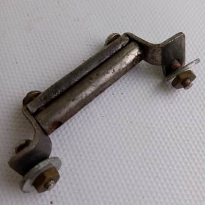 Leedy/Ludwig 1 7/8"Snare Drum Butt Plate Nickel Half-Circle Clamp-Bar Vintage20s image 2