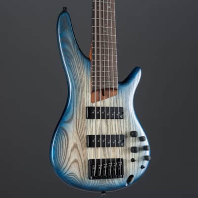 Ibanez Standard SR606E-CTF Cosmic Blue Starburst Flat - 6-String Electric Bass image 6