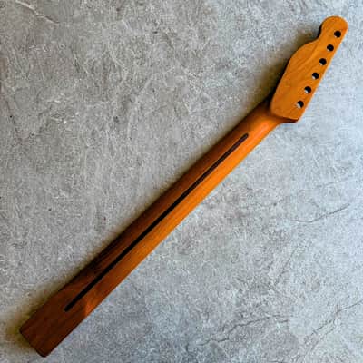 Tele Roasted Rosewood Fretboard Neck  21 Fret Pearl Block Inlays Satin Finish image 3