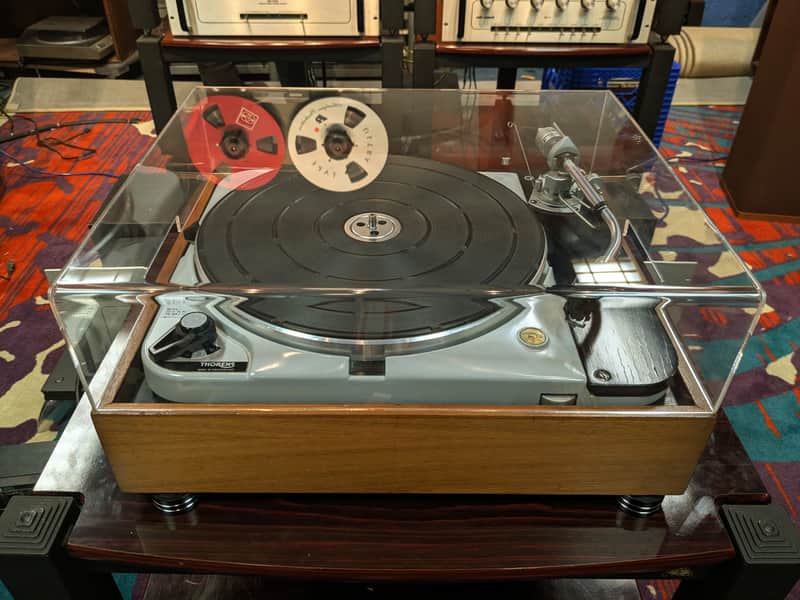 Thorens TD-124 Turntable Pro Serviced SME JnB Dustcover image 1
