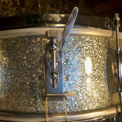 Gretsch Dixieland 5.5 x 14 3 ply Snare Late 50's - Silver Sparkle image 9