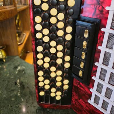 Orpheus 5 Row Chromatic Button Bayan Accordion B-System Kiev Ukraine 1990s 87 Buttons 120 Bass image 19