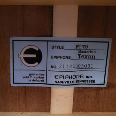 Epiphone Masterbilt Texan FT79 Acoustic Electric Guitar image 12
