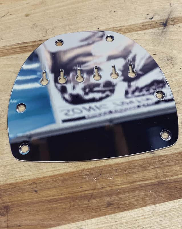 Stetsbar Jazzmaster/Jaguar Hardtail Conversion Plate - Increase Break Angle 2023 - Chrome image 1