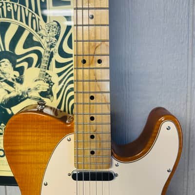 Fender American telecaster pro II WARMOTH NECK 2026 - Honey amber flamed image 5