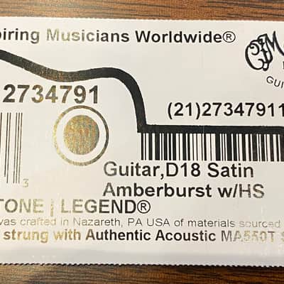 Martin Standard Series D-18 2023 Acoustic Guitar Satin Amberburst image 15