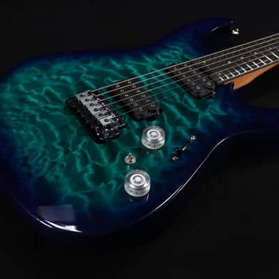 Charvel Pro-mod Plus Dk24 Hh 2pt Eb Qm, Ebony Fingerboard - Chlorine Burst 364 image 1