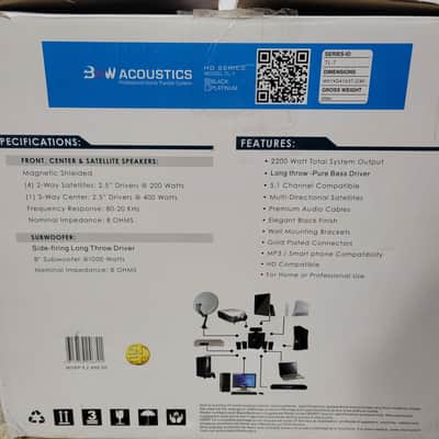 BNW Acoustics TL-7 HD 5.1 Home Theater Speaker System 2200 Watt image 2