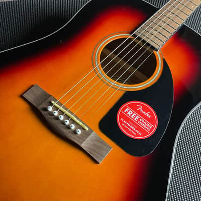 Fender CD-60 Dreadnought Acoustic w/Case, Walnut Fingerboard- Sunburst image 3