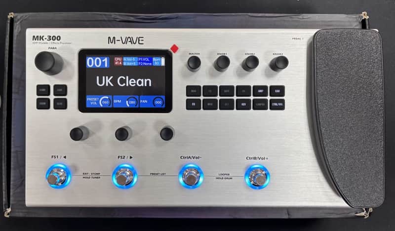 M-Vave MK-300 Electric guitar multi-effects unit with rechargeable ... image 1