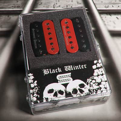 Seymour Duncan Black Winter Pickup Neck & Bridge SET Black & Red Zebra Humbucker