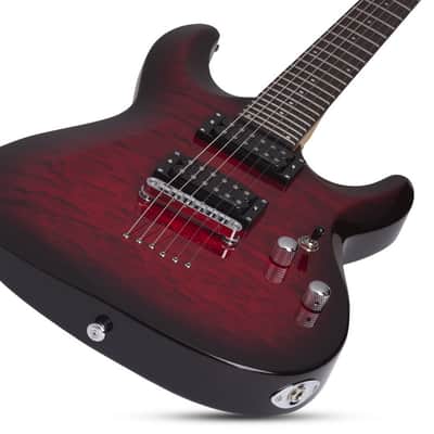 Schecter C-6 Plus - See-Thru Cherry Burst (447) image 4