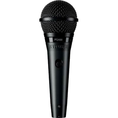 Shure PGA58-XLR Dynamic Vocal Mic w/ 15FT Cable + Pouch, Black Pop FIlter image 3