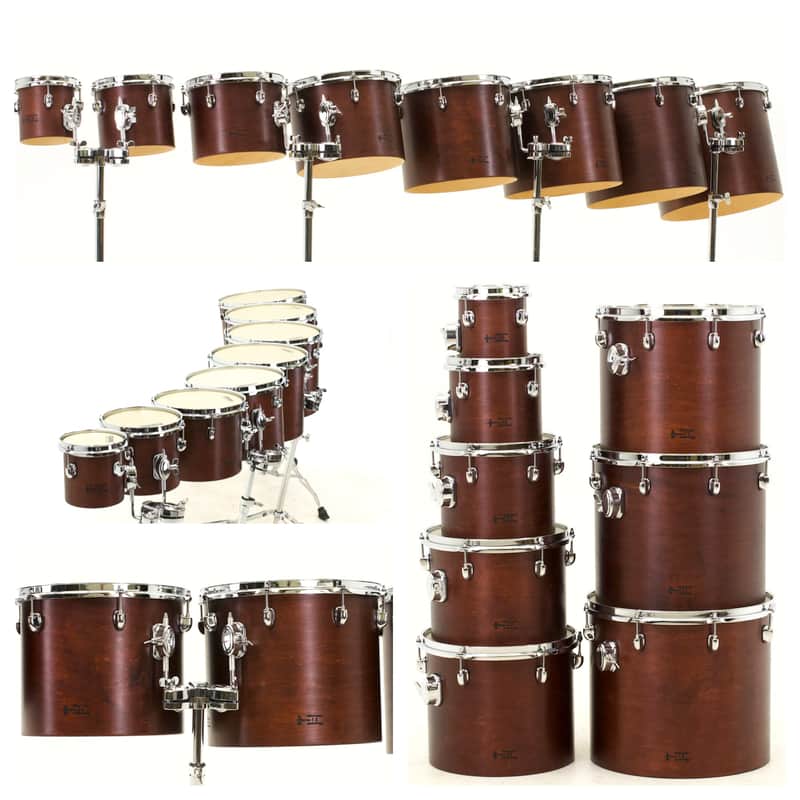 TreeHouse Custom Drums Academy Concert Toms - Full Set 6-8-10-12-13-14-15-16 EARTH BROWN Bild 1