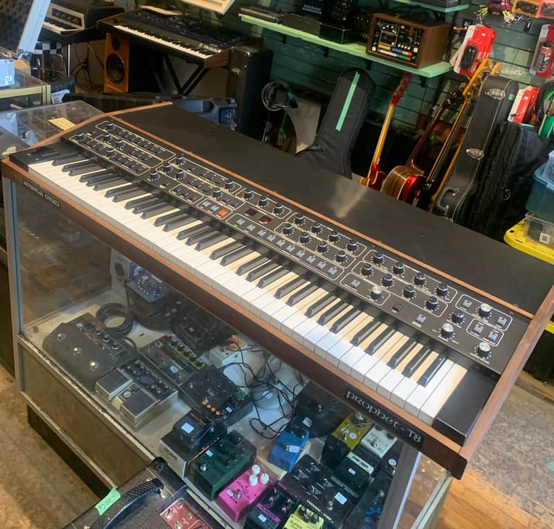 Sequential Prophet T8 76-Key 8-Voice Polyphonic Synthesizer 1983 - 1986 - Black with Wood Sides image 1