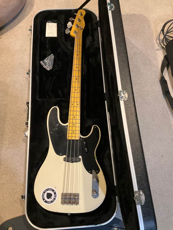 Nash PB-52 Bass Guitar, Mary Kaye White, Light Aging image 1