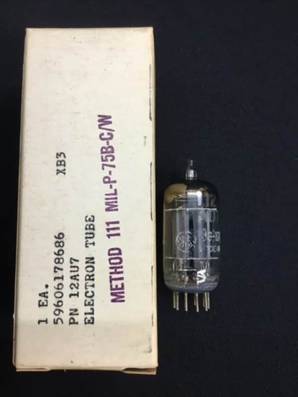 NOS GE 12AU7 JG Long Plates D Getter AUDIO AMP VACUUM TUBE Tested USA A.2056-D image 1