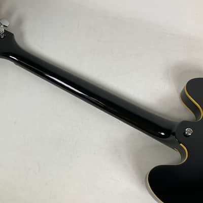 2005 Epiphone Dot DOT-EB Glossy Black Electric Guitar With Reunion Blues Gig Bag image 15