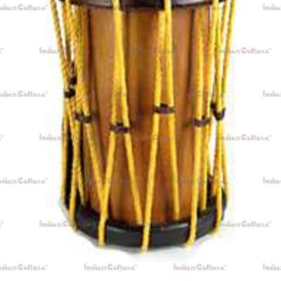 Handmade Jack Fruit Wood Kerala Musical Instrument Cylindrical Chenda Drum Adamthala image 1
