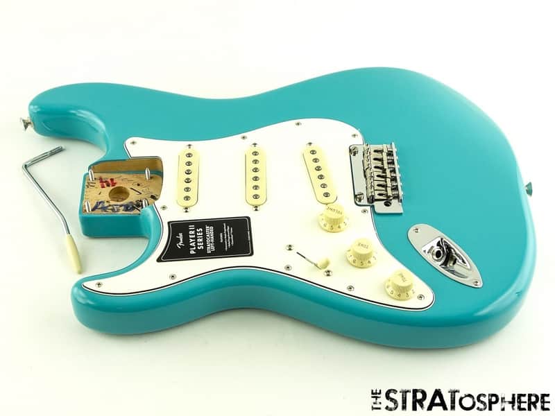 LEFTY Fender Player II Stratocaster Strat LOADED BODY, Alder Strat Aquatone Blue image 1