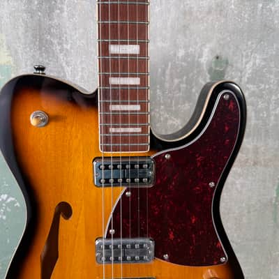 Vintage REVO Series 'Midline' Guitar ~ Two-Tone Sunburst image 4