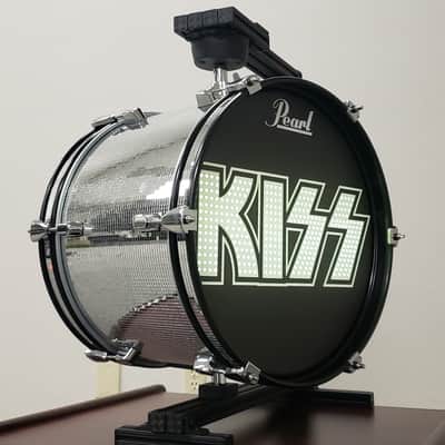 KISS Mirrorball Double Sided Rotating Bass Drum w/ Multi-Color Internal Lighting + Remote Control image 2