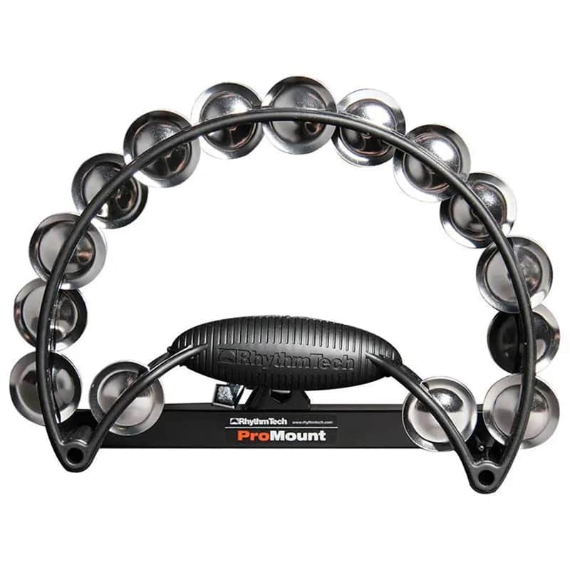 Rhythm Tech Pro Tambourine, Black w/Nickel Steel Jingles image 1