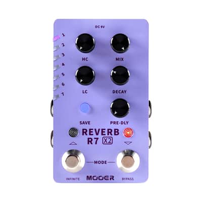 MOOER R7 X2 Stereo Multi Reverb Pedal from Classic Reverb to Modern Ambient  (Price includes the import duty for US buyer) image 1