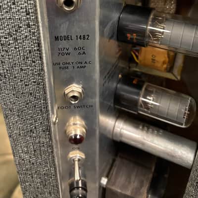 Vintage Silvertone 1482 1960’s Tube Amp with original Footswitch image 8