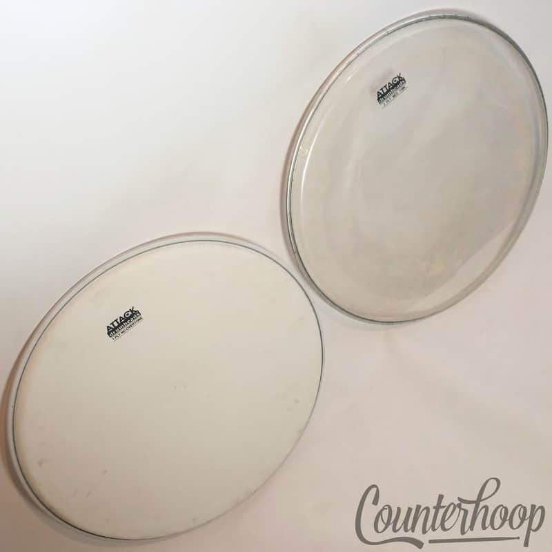 *Attack Drumheads 14" Snare/Tom Drum Heads 1Ply No Overtone+2Ply Med.Thin USA* image 1