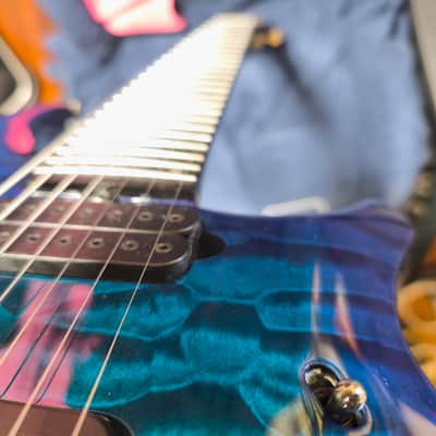 Sterling MAJ270X QM John Petrucci Signature Majesty DiMarzio 2020 - 2024 - Cerulean Paradise image 11