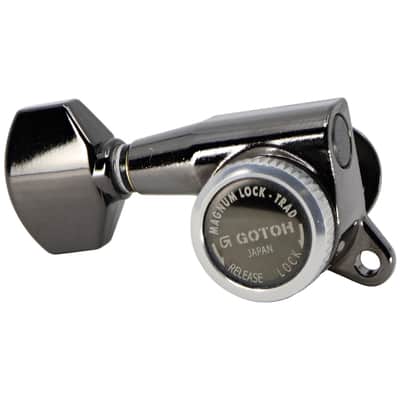 GOTOH SG381-07-MGT Locking Tuners w/ Small Knobs - Cosmo Black - 6R image 2