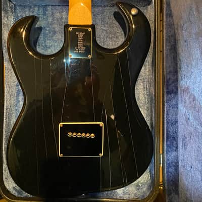 Burns Black Bison with Scroll Headstock, 3 Rez-O-Matik Pickups, Blue Shell Pickguard, Plek’d beautiful fingerboard, all Original! image 14