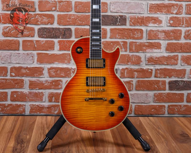 Gibson Custom Art & Historic Les Paul Custom 24 Fret AAA Flame Maple Top Heritage Cherry Sunburst 2003 w/OHSC image 1