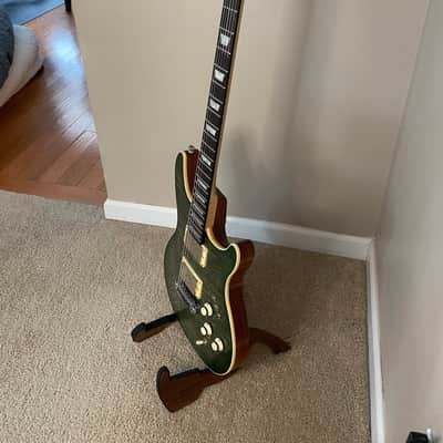 Warmoth VIP - Washed Green Flamed Maple - Birdseye Maple Neck with Ebony Fingerboard image 4