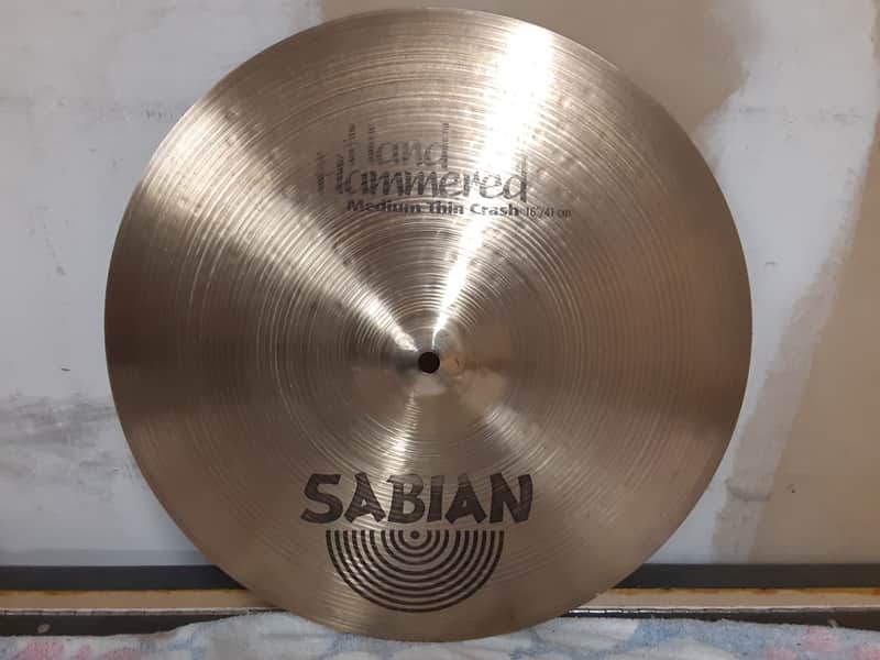 Sabian 16" HH Hand Hammered Medium Thin Crash Cymbal 1992 - 2015 - Natural image 1