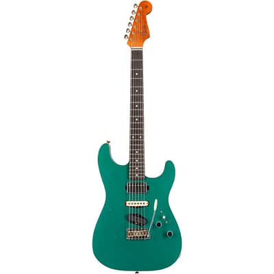 Fender Custom Shop Dealer Select Stratocaster HST Journeyman Electric Guitar Regular Aged Sherwood Green Metallic image 3