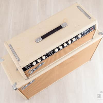 1963 Fender Bandmaster Vintage Pre-CBS Tube Amp Blonde w/ 2x12 Cab, Oxford 12L6 image 4