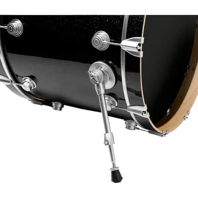 DW SSC Collector's Series 4-Piece FinishPly Shell Pack With 24" Bass Drum With Satin Chrome Hardware Regular Black Ice image 6