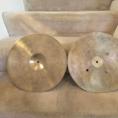 Zildjian Avedis 14 inch quick beat hi hat cymbals clean no cracks! image 7