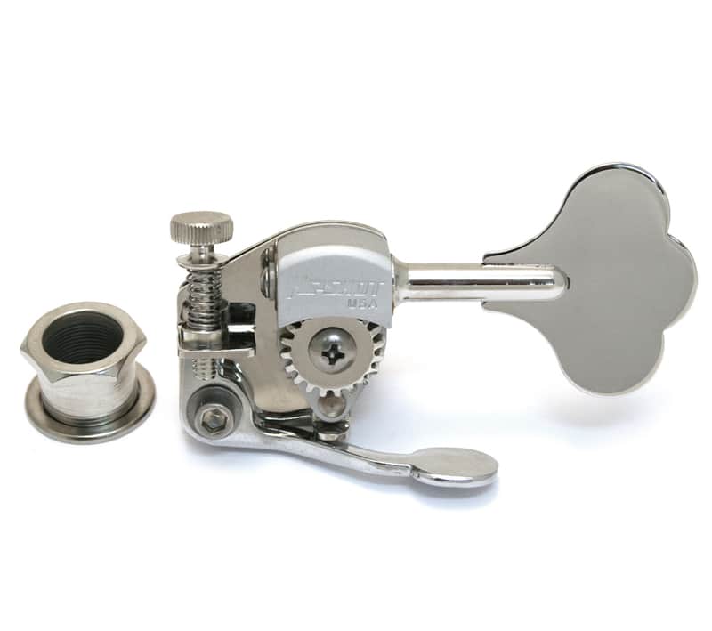 Hipshot Chrome Ultralite Clover 1/2" Bass Drop D Machine Head De-tuner X-tender image 1