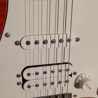 Fender 2017 Player Stratocaster HSS Plus Top Maple Fretboard Aged Cherry Burst image 6
