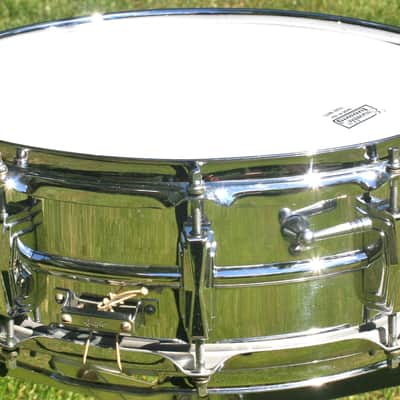 1966 Ludwig 5x14 Chrome Supraphonic 10-lug snare image 2