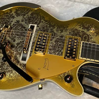 NEW ! Gretsch G6134TG Limited Edition Paisley Penguin String-Thru Bigsby Gold Paisley - Authorized Dealer image 1