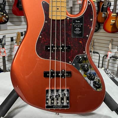 Fender Player Plus Active Jazz Bass - Aged Candy Apple Red w/Gig Bag & PLEK*D #231 image 2