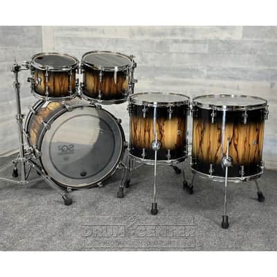 Sonor SQ2 Beech 5pc Drum Set Black Burst over African Marble Gloss image 2