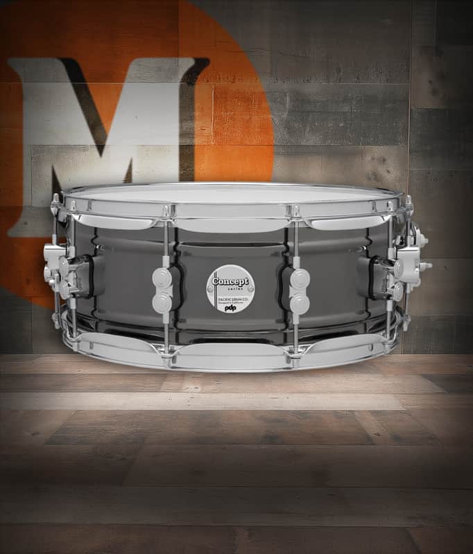 PDP Concept Series Metal Snare, 5.5x14, Black Nickel Over Steel w/Chrome Hardware (PDSN5514BNCR) image 1