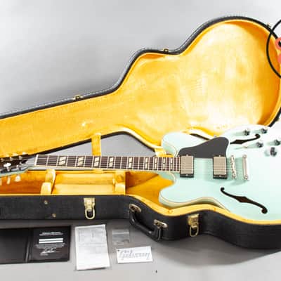 2016 Gibson Memphis ES-345 ’64 Reissue – Sea Foam Green, MHS Pickups, Varitone, w/ OHSC & COA image 2